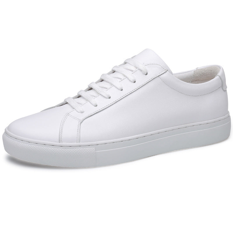 Men's Genuine Platform White Korean Fashion Casual Shoes