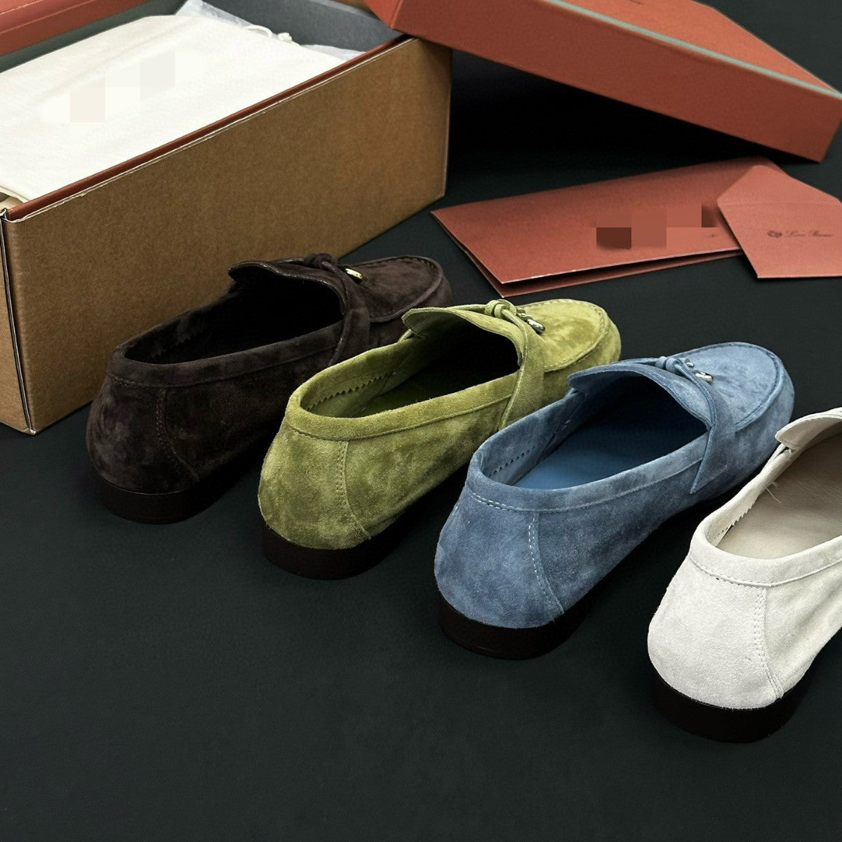 Women's Spring Original Single Genuine Retro Slip-on Tods Loafers