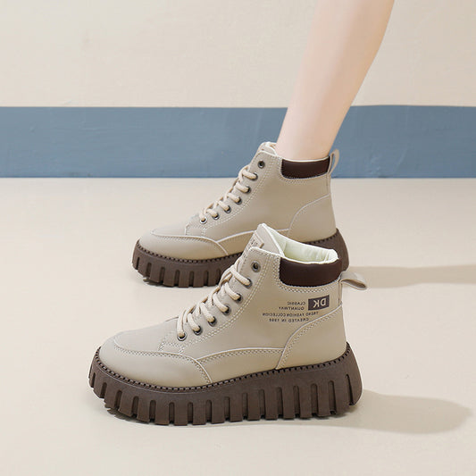 Autumn White Korean Style Female Raise Casual Shoes