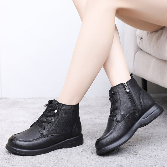 Women's Winter Wool Mother Cotton Flat Plus Women's Shoes