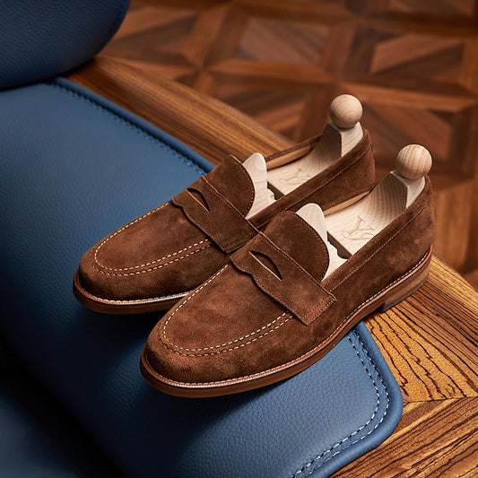 Men's Plus Size Spring Retro Genuine Handmade Leisure Loafers/doug Shoes
