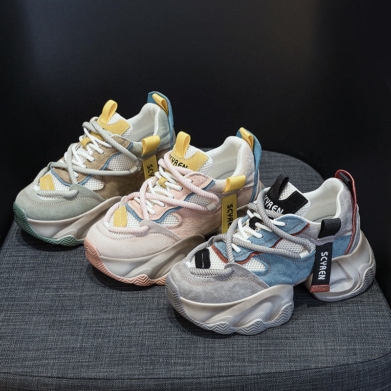 Women's Platform Dad Height Increasing Insole Pop-up Women's Casual Shoes