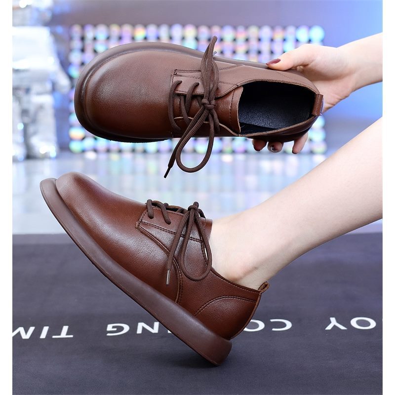 Women's Autumn Flat Solid Color Pumps Soft Bottom British Loafers