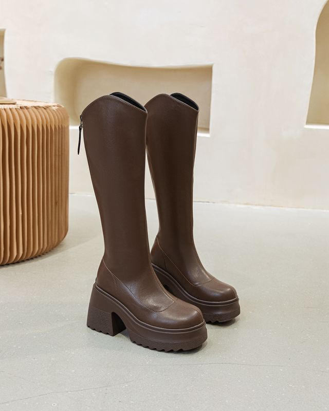 Women's The Knee Spring High Riding Thick Bottom Boots