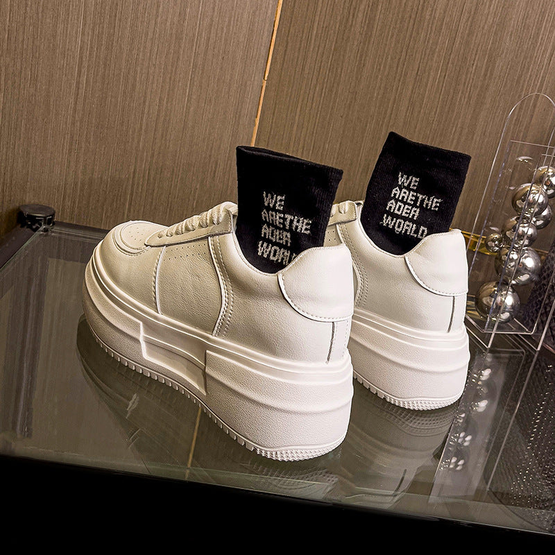 Women's White Autumn Sports Leisure Platform Board Women's Casual Shoes