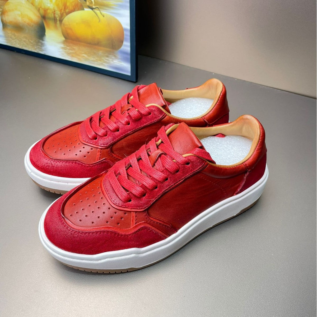 Women's Horse Sports Versatile Handmade White Soft Women's Board Shoes