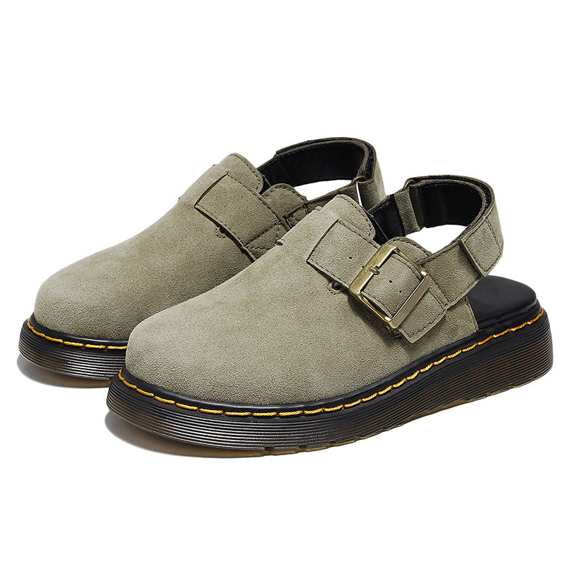 Women's & Men's Martin Summer Half Slip-on Black Closed Toe Sandals