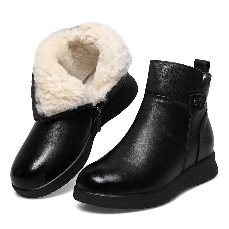 Cotton Short Winter Warm Tire Fleece-lined Snow Boots