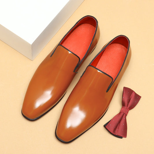 Men's Glossy British Formal Wear Patent Business Leather Shoes