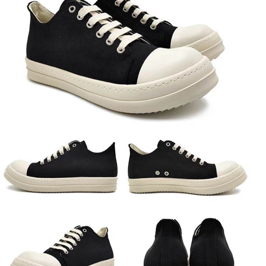 Women's & Men's Couple Spring Lace Up White Breathable Men's Canvas Shoes