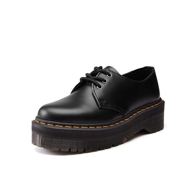 British Style Single-layer Thick Sole Increased Unisex Mary Women's Fashion Shoes