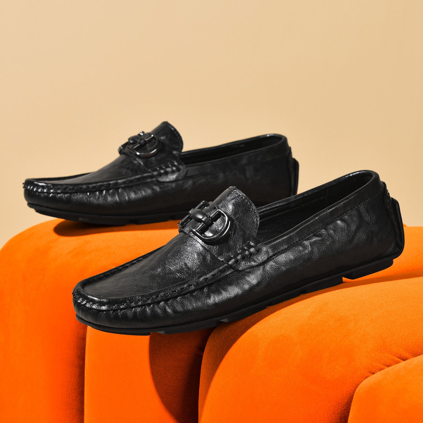 Men's Live Crocodile Pattern Lazy Driving British Men's Casual Shoes