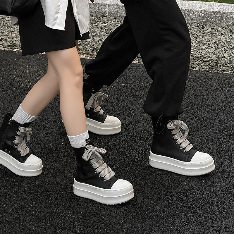 Women's & Men's American High Street Martin With Zipper Sneakers