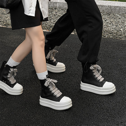 Women's & Men's American High Street Martin With Zipper Sneakers