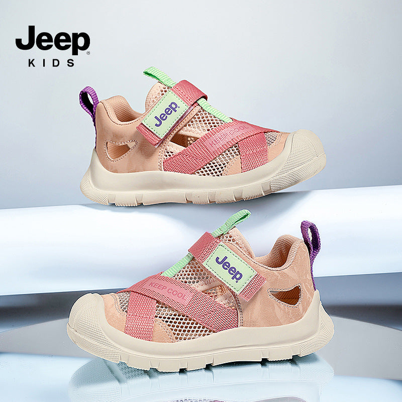 Children's Medium Large Closed Toe Hollow Breathable Kid's Sandals