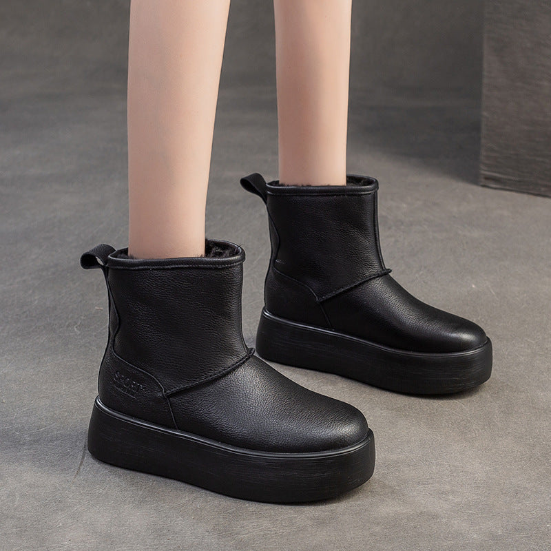 Women's Dong Fleece-lined Warm Korean Ankle Leisure Women's Shoes