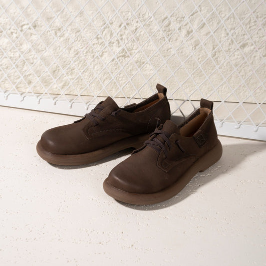 Women's British Style Retro Authentic First Layer Casual Shoes