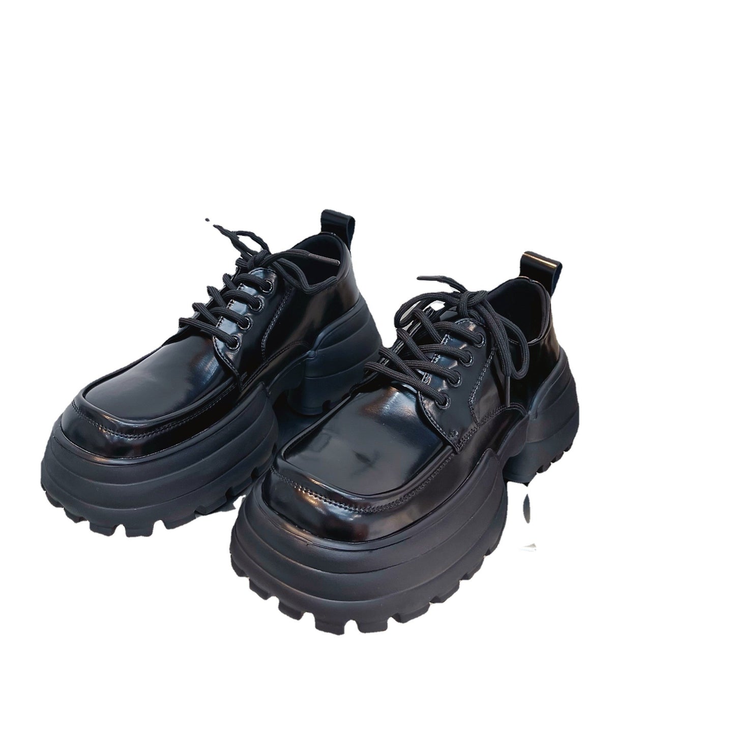 Women's Small Chunky Increased Square Toe Soft Casual Shoes