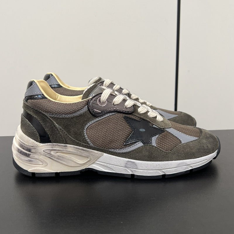 Goose Couple Mesh Distressed Retro Dirty Thick Women's Sports Shoes