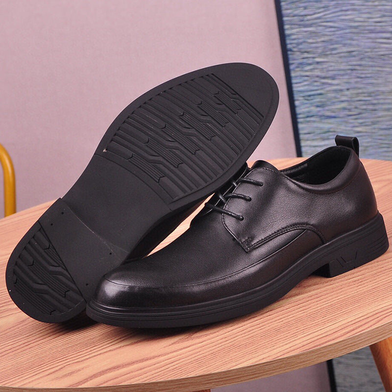 Men's Formal Wear Thick Bottom Breathable Bridegroom Men's Business Leather Shoes