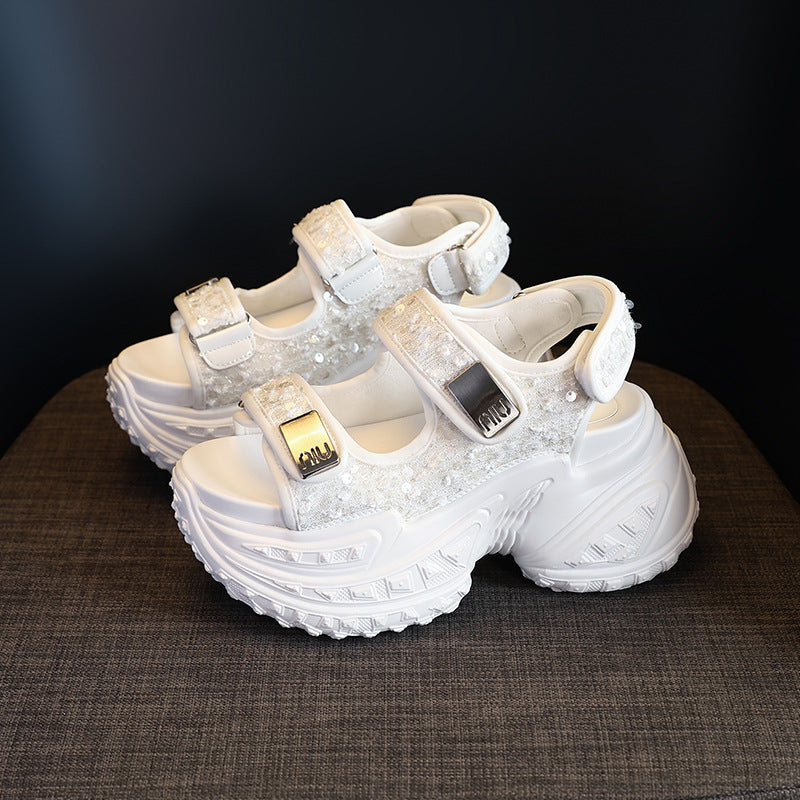 Women's Small Platform Summer Muffin Beach Sandals