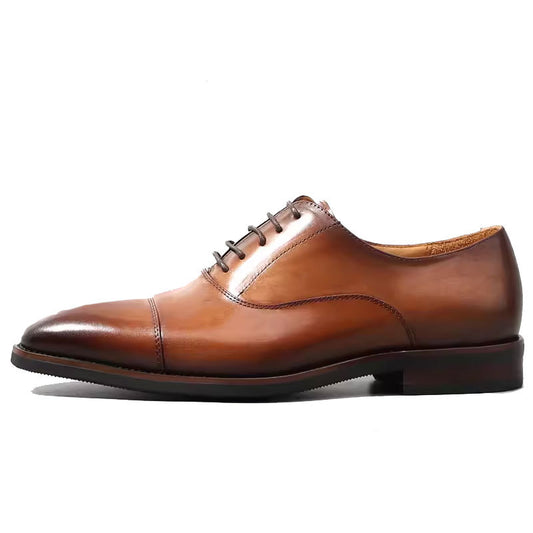 Men's Three Connector British Handmade Oxford Height Men's Shoes