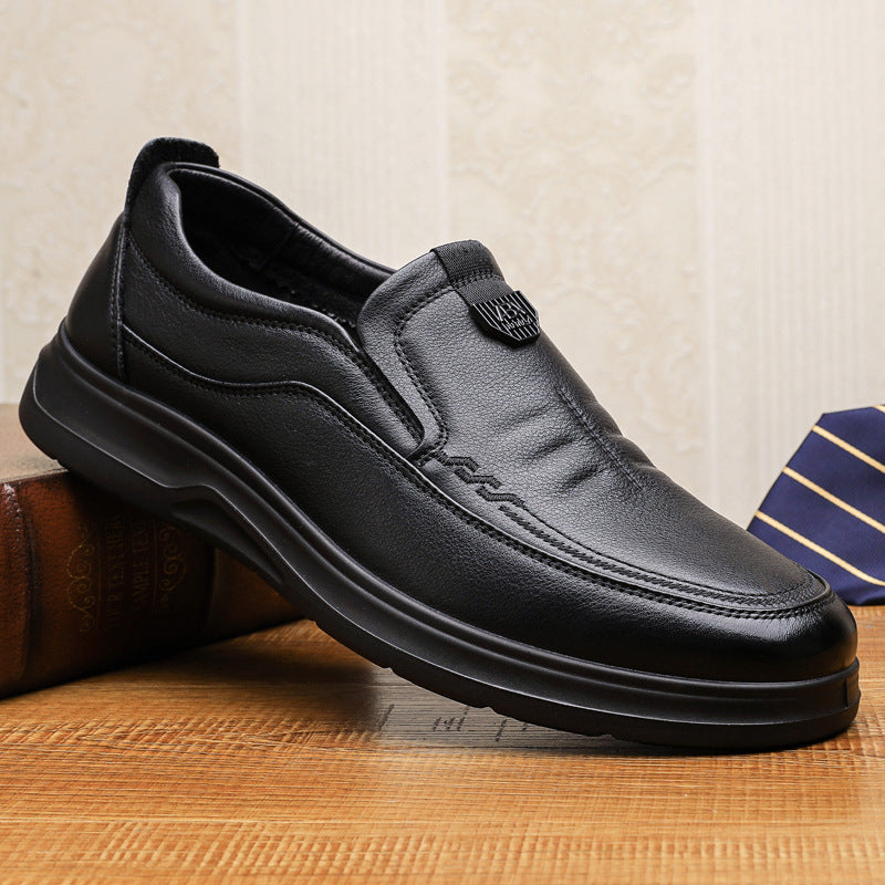 Men's Leisure Comfort Trend Flat Pumps One Pedal Leather Shoes