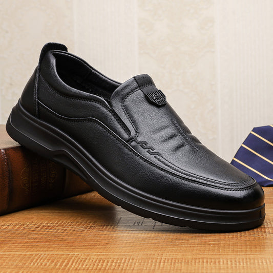 Men's Leisure Comfort Trend Flat Pumps One Pedal Leather Shoes