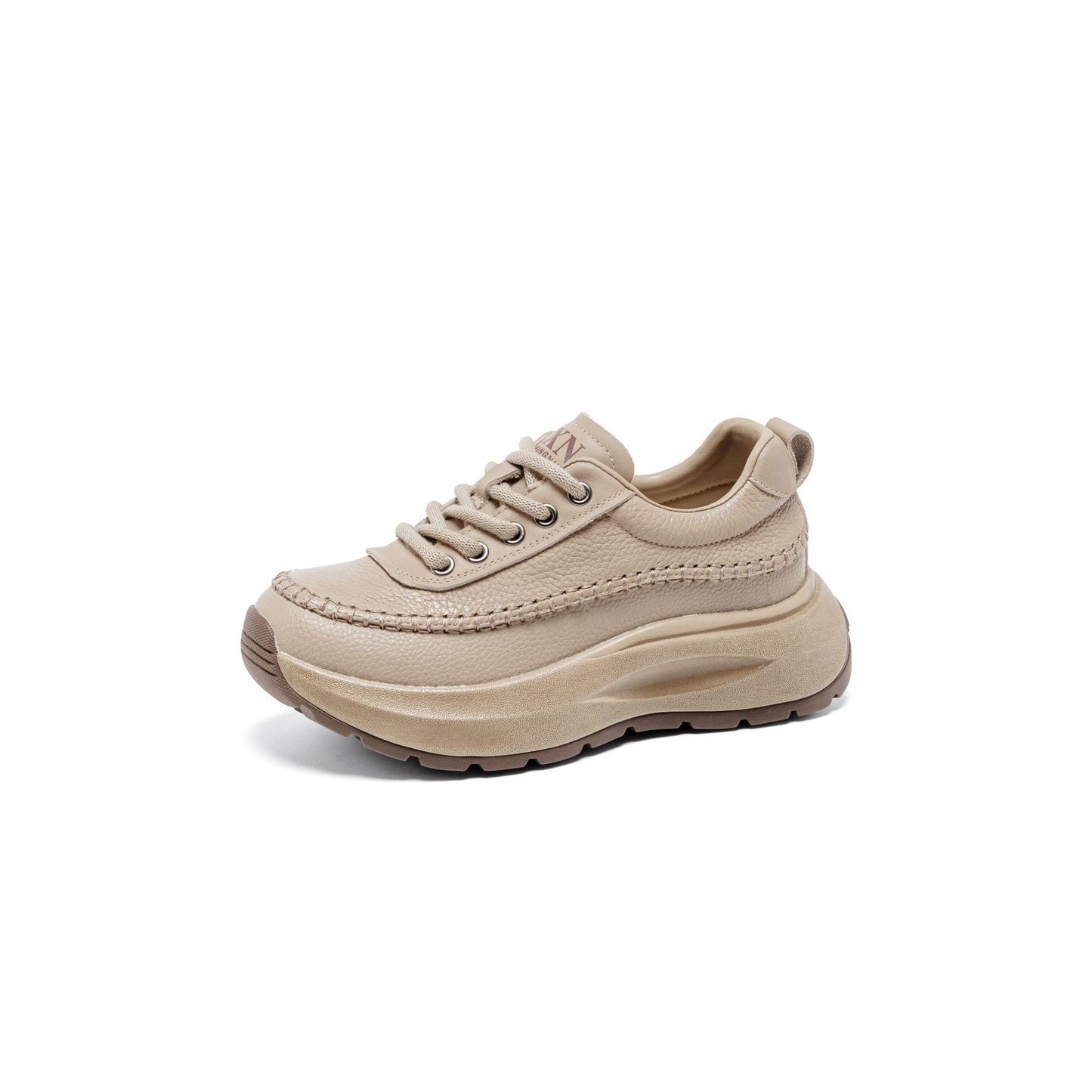Women's Layer Cowhide Muffin Thick Genuine Retro Bottom Sports Show Feet Women's Casual Shoes