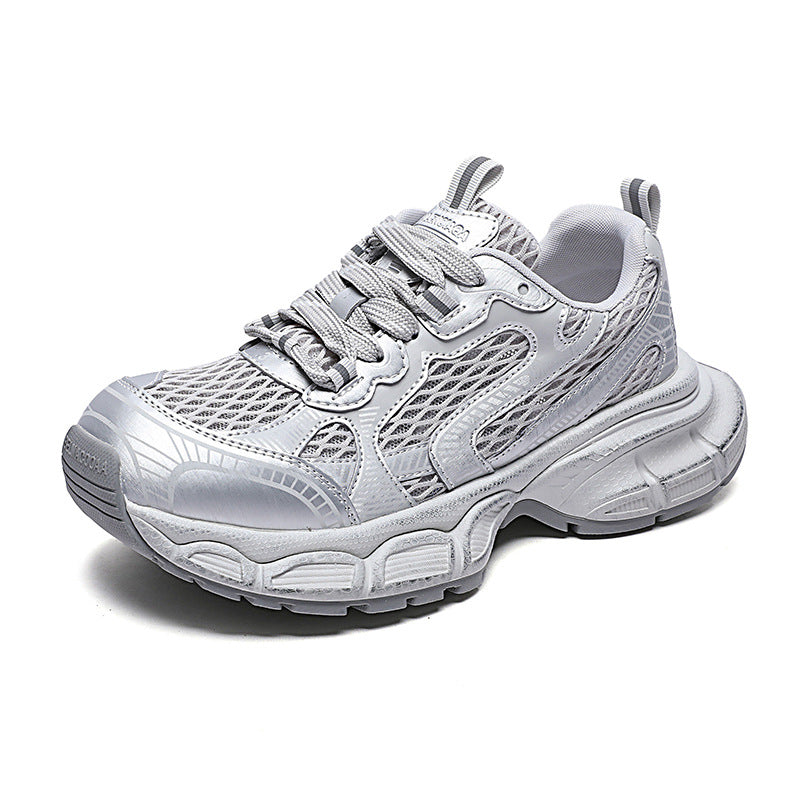 Women's Paris Dad Big Head Thick Bottom Mesh Elevator Women's Casual Shoes