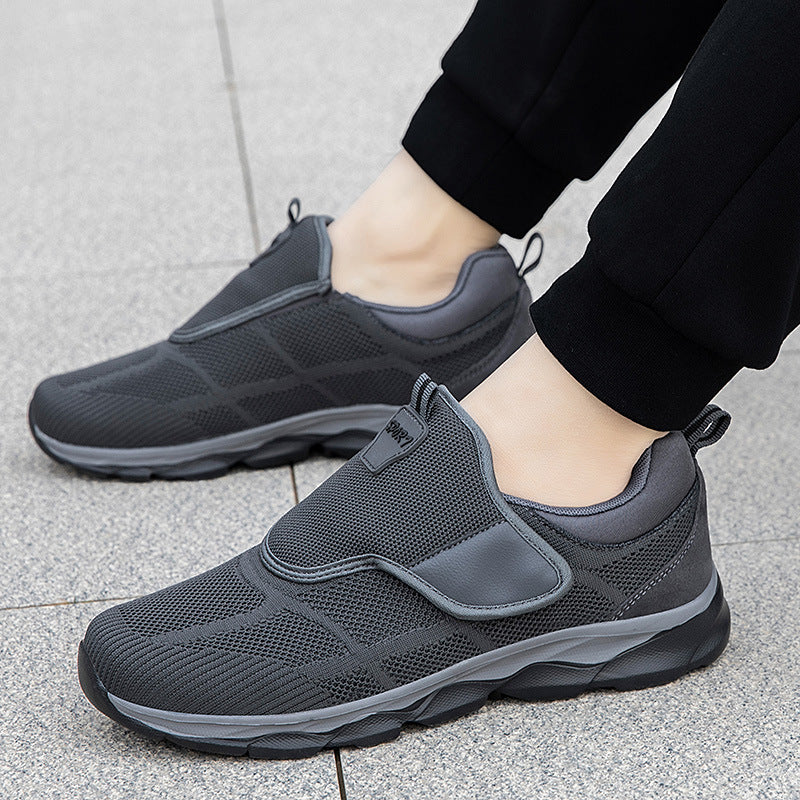 Women's & Men's Bottom Lightweight Comfortable Mesh Breathable Velcro Casual Shoes