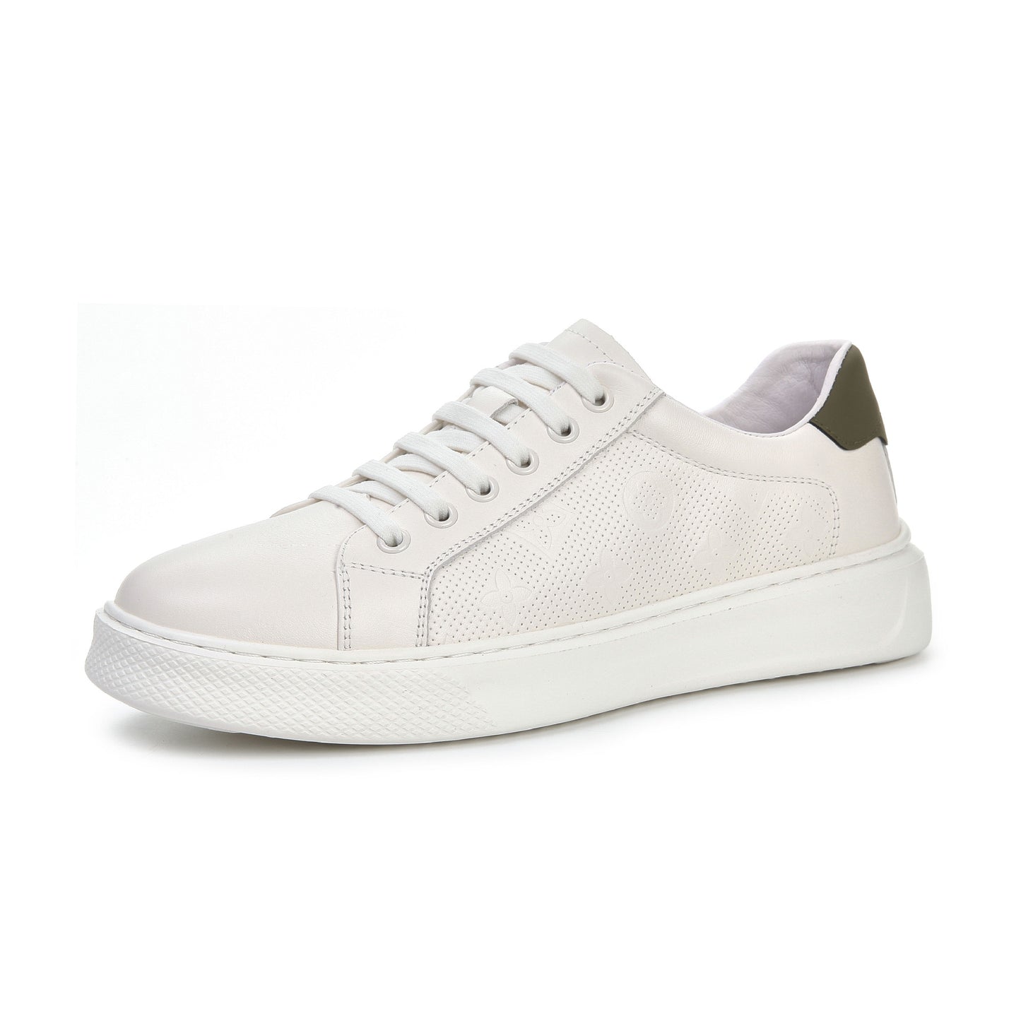 Men's Fashion White Spring British Style Green Men's Board Shoes