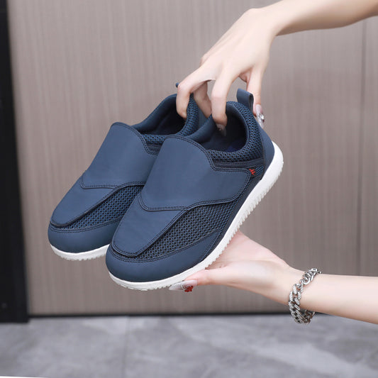 Women's Lightweight Widened Velcro Adjustable Flat Breathable Sneakers