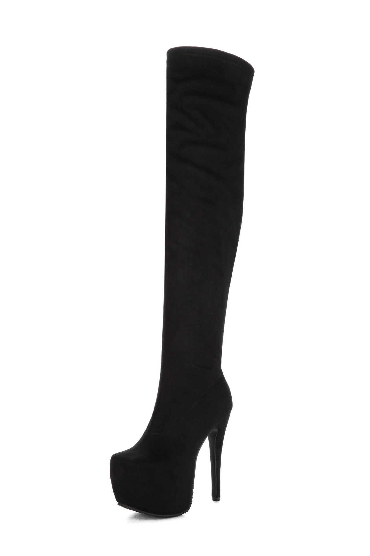 Glamorous Women's Waterproof Platform High Long Women's Leather Boots