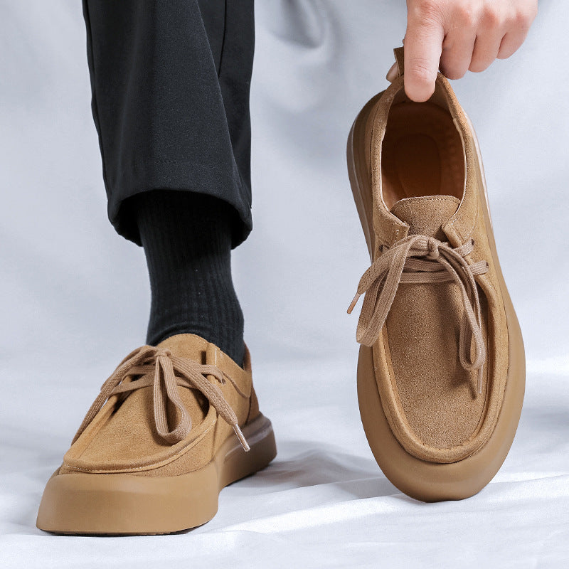 Cool Men's Fashion Suede Spring Green Sneakers