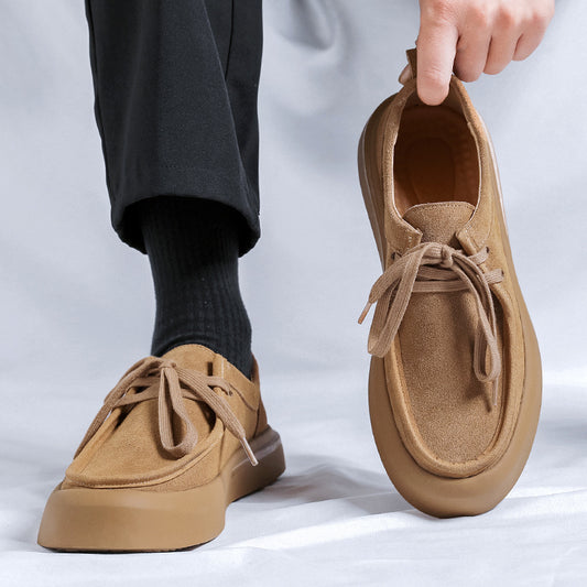 Cool Men's Fashion Suede Spring Green Sneakers