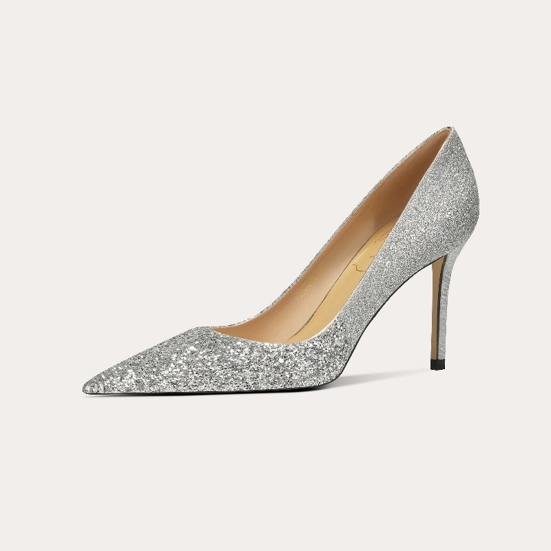 Women's Mall Pointed Stiletto Wedding Reception High Bridal Bridesmaid Heels