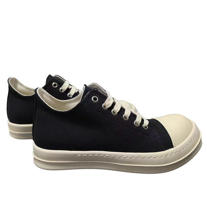 Women's & Men's Couple Spring Lace Up White Breathable Men's Canvas Shoes