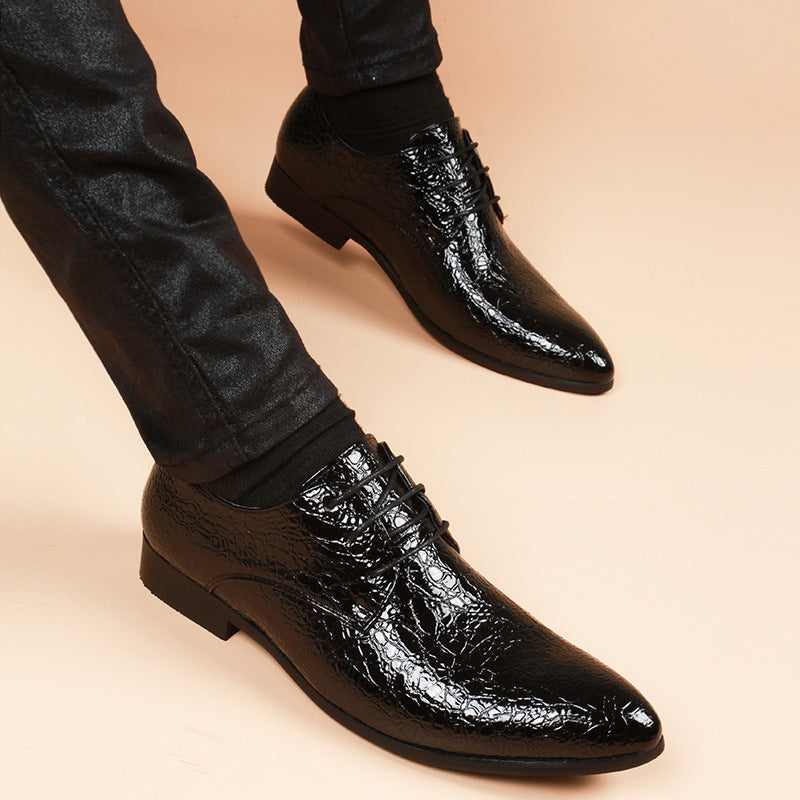 Men's Crack Sense Fashion Trend Cool British Men's Business Leather Shoes
