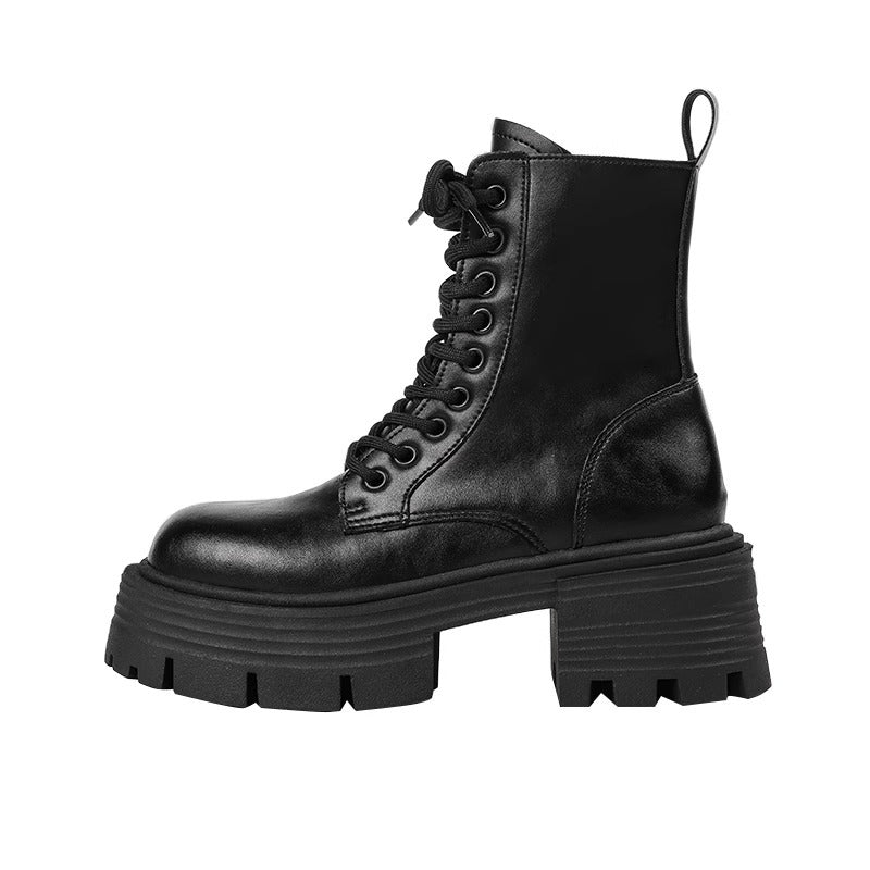Women's Martin Small Thick-soled Height Increasing British Style Boots