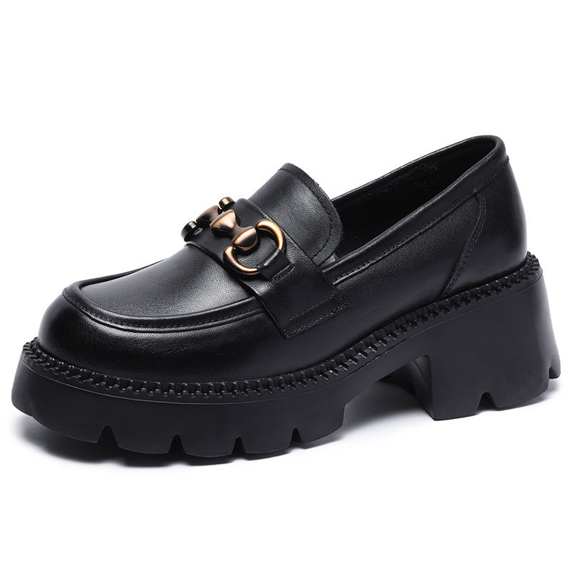 Women's Authentic Platform Buckle Chunky Raise The Loafers
