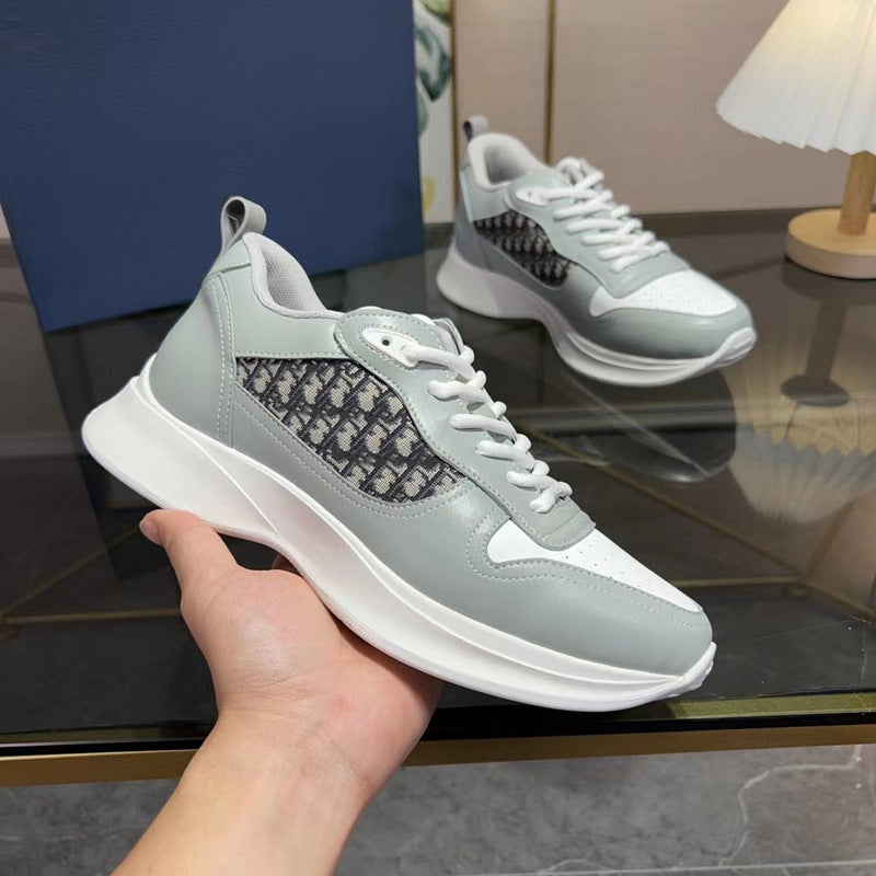 Men's Trendy Letter Home Presbyopic Embroidered Platform Sneakers