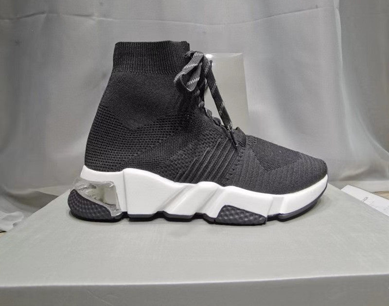 Women's Winter Paris Sock Flat Knitted Letter Sneakers