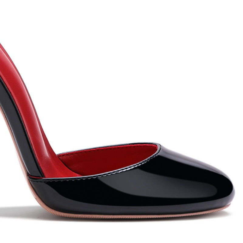 Comfortable Round Toe Stiletto Hollow Closed High Heeled Sandals