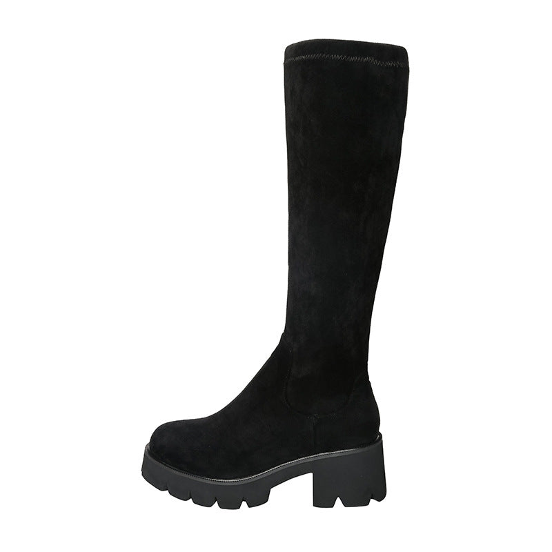 Women's Knee Platform Knee-high Slimming Plus Size Boots