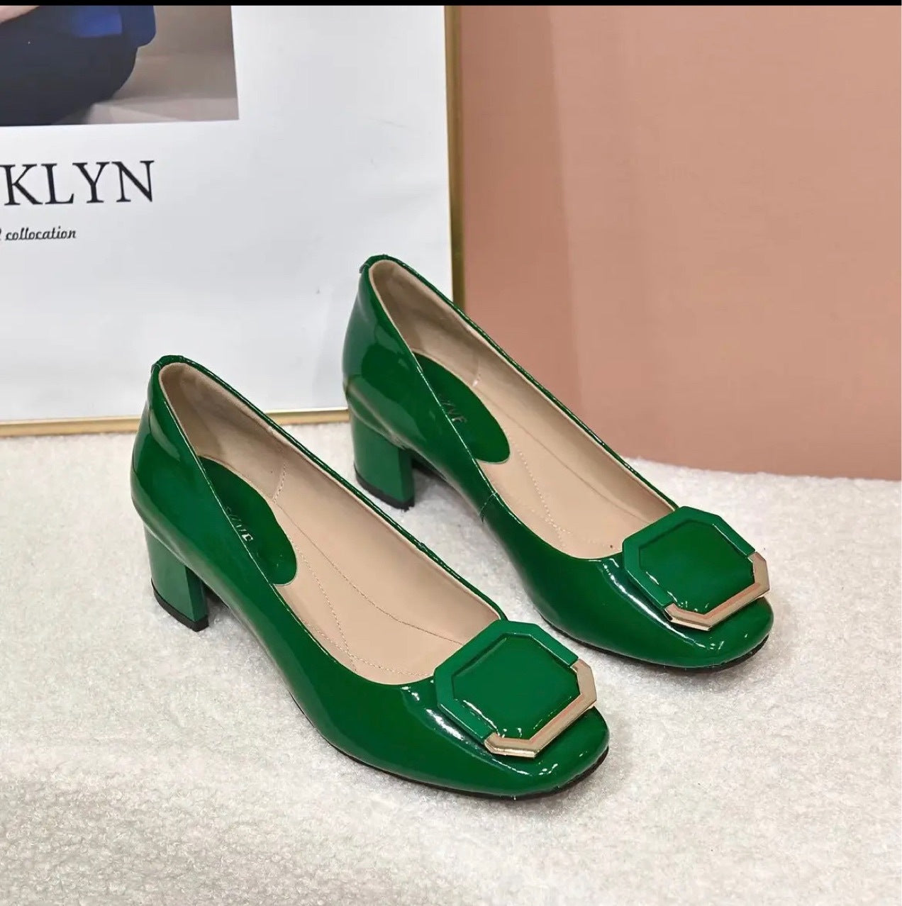 Women's Genuine Low-cut Square Toe Soft Bottom Women's Shoes