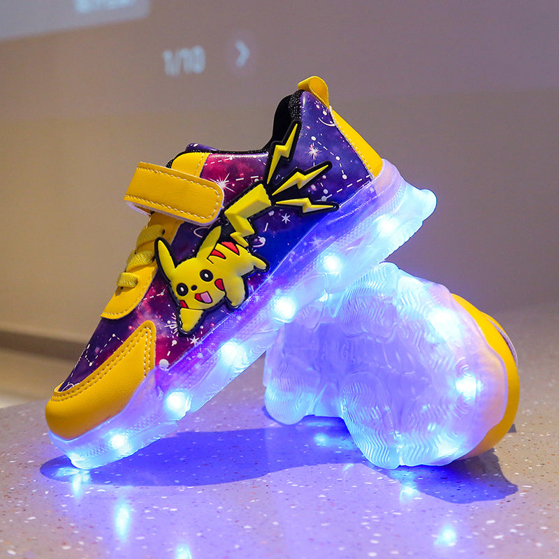 Horse Running Light Luminous Up Boy Kid's Sneakers