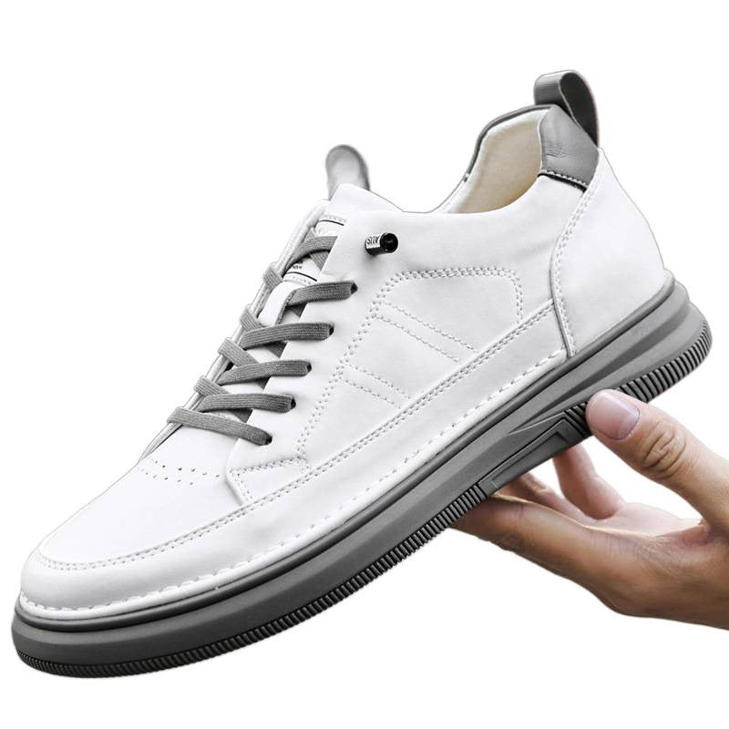Men's Height Increasing Platform Sports Spring Cowhide Men's Board Shoes