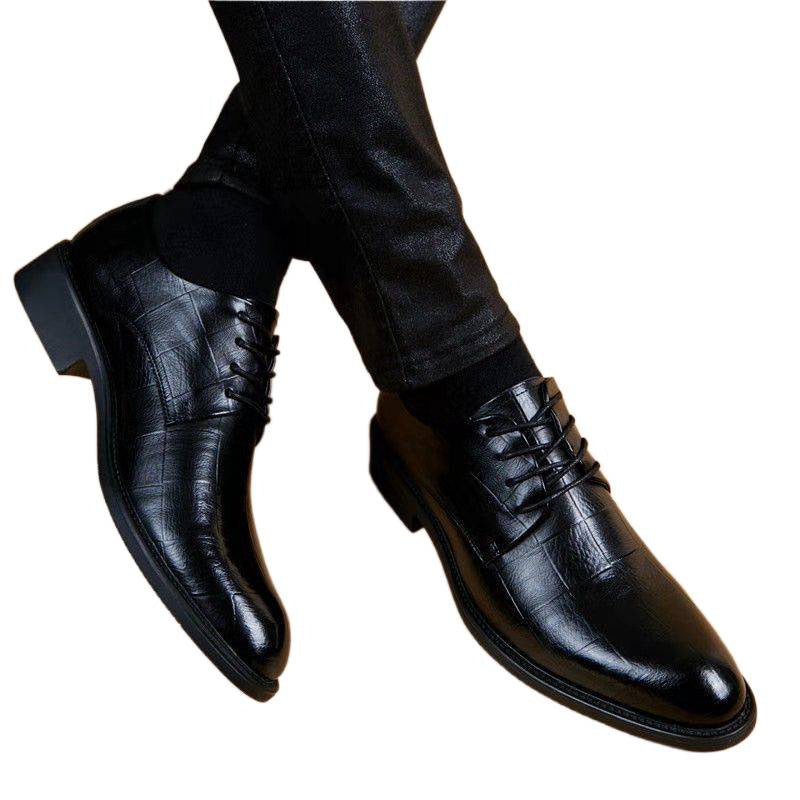 Men's Korean Style British Black Trend Wear Men's Shoes