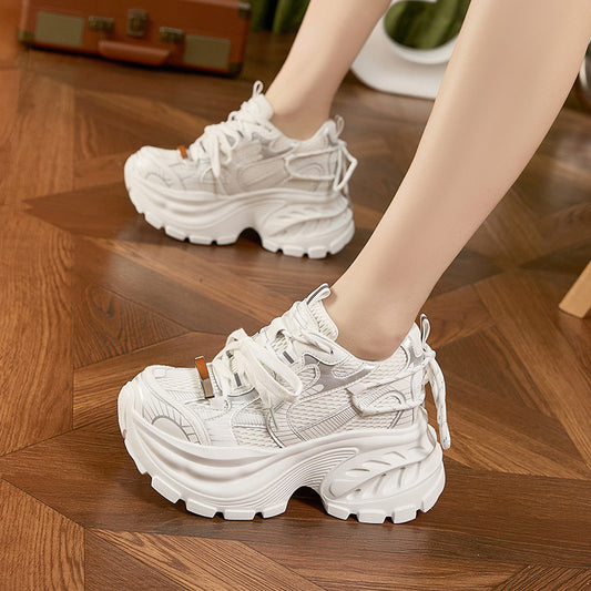 Women's Platform Dad Spring Fashionable Small Height Sneakers